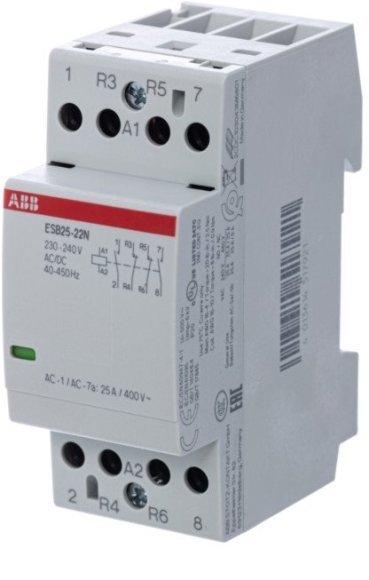 Модульный контактор ABB ESB25 2НО+2НЗ 25А 230В AC/DC, 1SAE231111R0622 в Москве