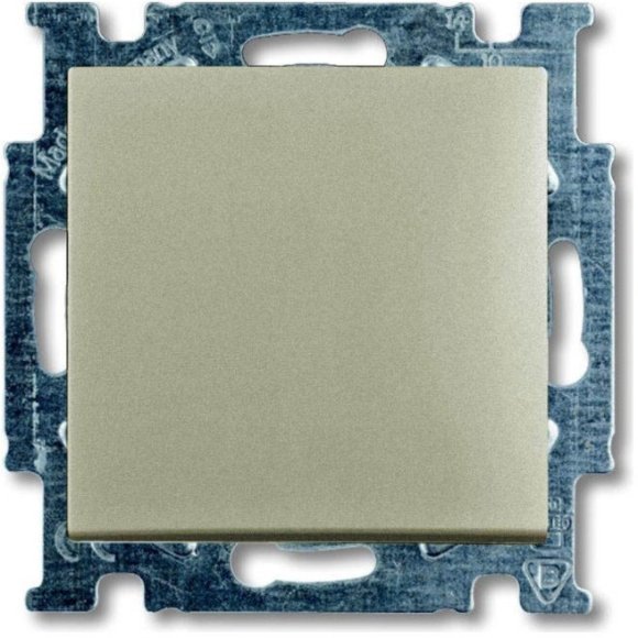 Выключатель 1-клавишный ABB BASIC55, скрытый монтаж, шампань, 2CKA001012A2164 в Москве