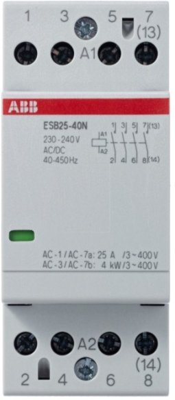 Модульный контактор ABB ESB25 4НО 25А 230В AC/DC, 1SAE231111R0640 в Москве