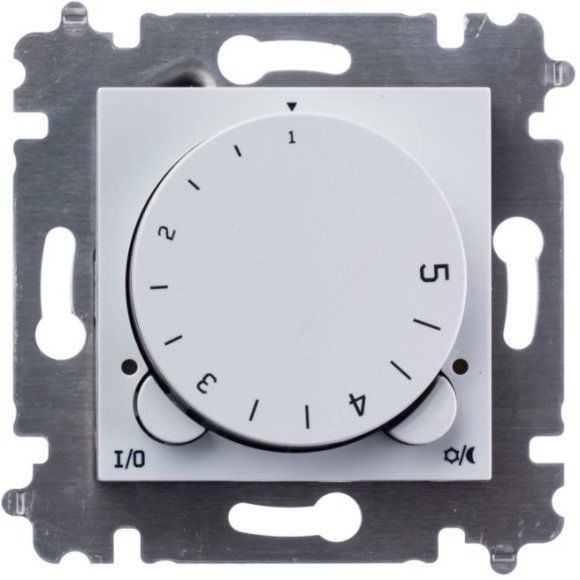 Терморегулятор с поворотной ручкой ABB LEVIT, скрытый монтаж, жемчуг / ледяной, 2CHH920003A6068 в Москве