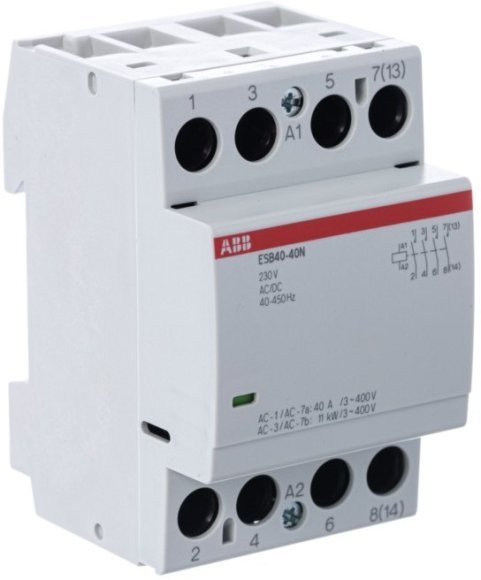 Модульный контактор ABB ESB40 4НО 40А 230В AC/DC, 1SAE341111R0640 в Москве Модульный контактор ABB ESB40 4НО 40А 230В AC/DC, 1SAE341111R0640 в Москве