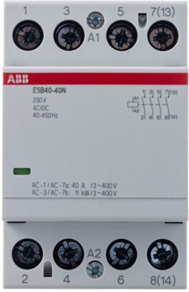 Модульный контактор ABB ESB40 4НО 40А 230В AC/DC, 1SAE341111R0640 в Москве Модульный контактор ABB ESB40 4НО 40А 230В AC/DC, 1SAE341111R0640 в Москве