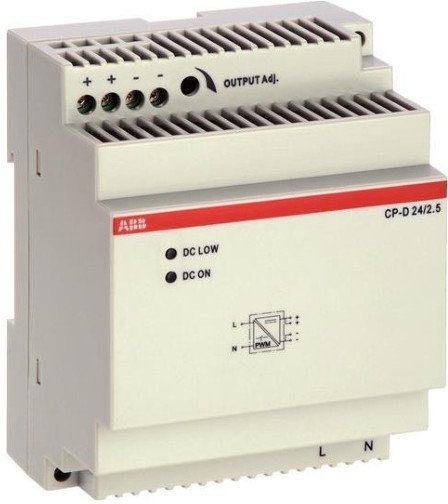 Блок питания CP-D 24/2.5 (регулир. вых. напряж) вход 90-265В AC / 120-370В DC, выход 24В DC /2.5A, 1SVR427044R0200 в Москве