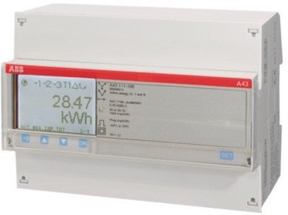 Счетчик электроэнергии многотарифный ABB A43 трехфазный 5(80)А, кл.т. 1, 2CMA100115R1000 в Москве