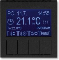 Терморегулятор универсальный программируемый ABB LEVIT, с дисплеем, антрацит / дымчатый черный, 2CHH911031A4063 Терморегулятор универсальный программируемый ABB LEVIT, с дисплеем, антрацит / дымчатый черный, 2CHH911031A4063