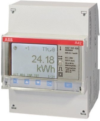 Счетчик электроэнергии однотарифный ABB A42 однофазный 1(6)А, кл.т. 1, 2CMA100094R1000 в Москве