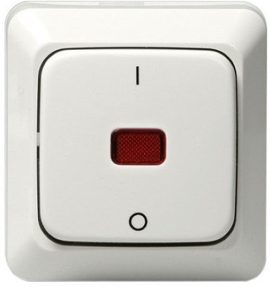 Выключатель 1-клавишный ABB JUSSI с подсветкой, открытый монтаж, белый, 2TKA000137G1 в Москве