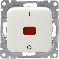 Выключатель 1-клавишный ABB JUSSI с подсветкой, скрытый монтаж, белый, 2TKA000143G1