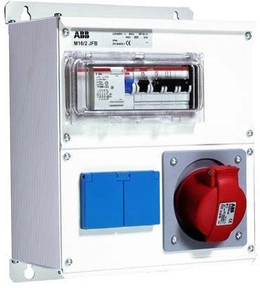 Бокс M16/2 JFB CTFL с розеткамии фланцами в сборе ,металл, IP44, 2CMA100020R1000 в Москве