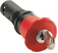 Кнопка CE4K1-10R-11 аварийного останова с фиксацией 1НО1НЗ отпус кание ключом 40мм, 1SFA619552R1071 Кнопка CE4K1-10R-11 аварийного останова с фиксацией 1НО1НЗ отпус кание ключом 40мм, 1SFA619552R1071