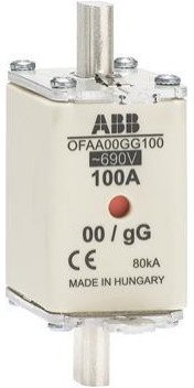 Предохранитель OFAA00GG80 80A тип gG размер00, до 690В, 1SCA022700R9440 в Москве