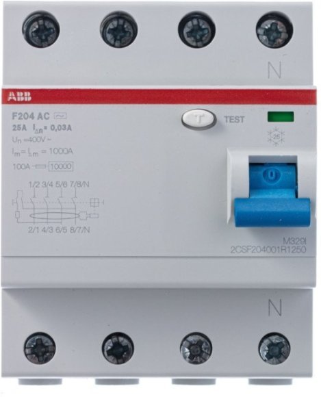 Выкл.диф.тока 4мод. F204 AC-25/0,03, 2CSF204001R1250 в Москве Выкл.диф.тока 4мод. F204 AC-25/0,03, 2CSF204001R1250 в Москве