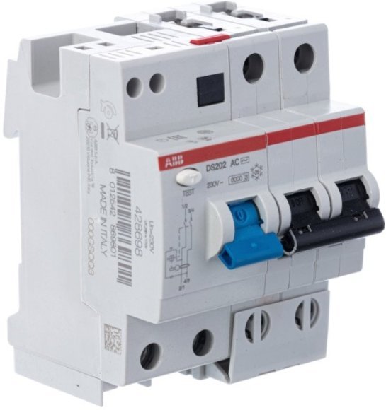 Дифавтомат ABB DS200 2P 10А (B) 6 кА, 30 мА (AC), 2CSR252001R1105 в Москве