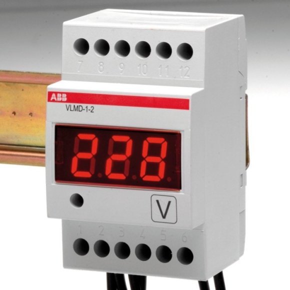 Вольтметр щитовой ABB ELC 600В AC/DC, цифровой, кл.т. 0,5, 2CSM110000R1011 в Москве