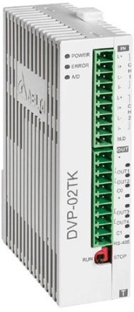 DVP02TKN-S Температурный контроллер серии S, базовый модуль, 2 канала, 16 бит, 4 диск. выхода (NPN, транзистор)
