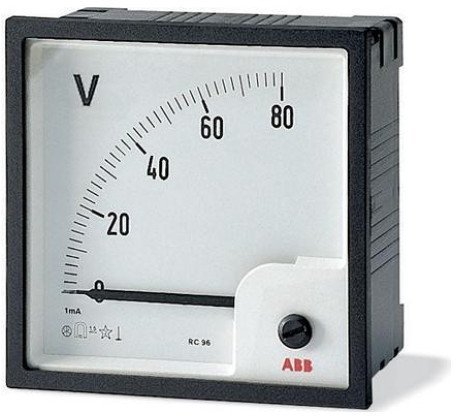 Вольтметр щитовой ABB VLM 150В AC, аналоговый, кл.т. 1,5, 2CSG113150R4001 в Москве