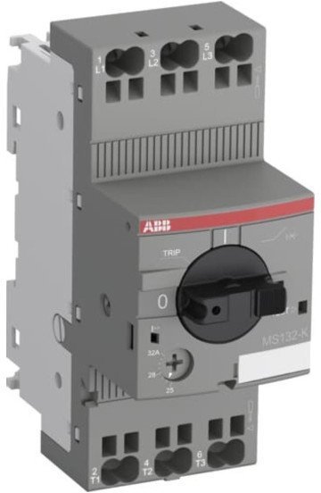 Силовой автомат для защиты двигателя ABB 0.4А 3P, термомагнитный расцепитель, 1SAM350010R1003 в Москве