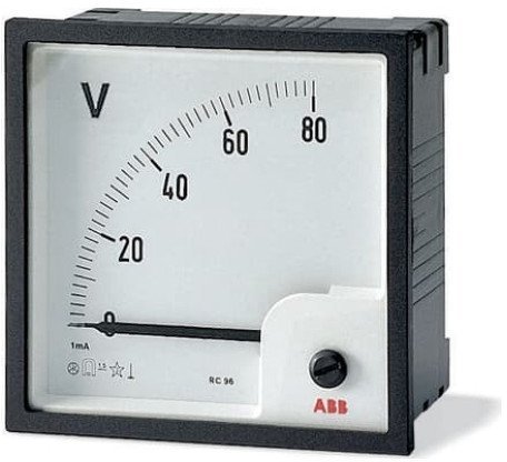 Вольтметр щитовой ABB VLM 300В AC, аналоговый, кл.т. 1,5, 2CSG113190R4001 в Москве