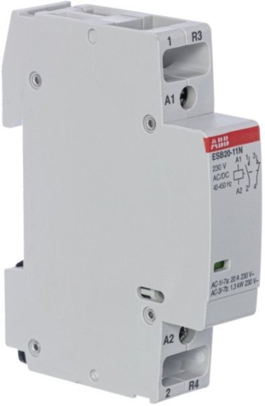 Модульный контактор ABB ESB20 1НО+1НЗ 20А 230В AC/DC, 1SBE121111R0611 в Москве