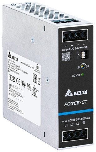 DRF-24V120W3GBA Блок питания, вход 3ф x 320-575 VAC, выход 24 VDC 5 A 120 W, реле DC OK, старт от -40°C, метал. корпус в Москве