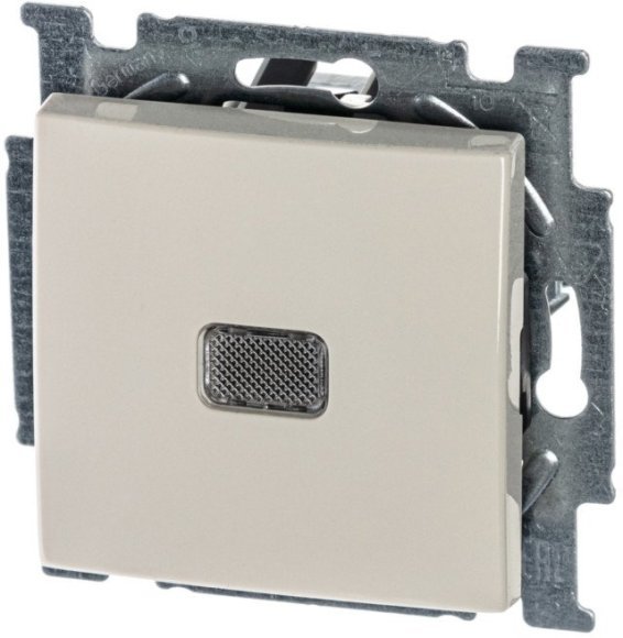 Выключатель 1-клавишный ABB BASIC55 с подсветкой, скрытый монтаж, слоновая кость, 2CKA001012A2156 в Москве